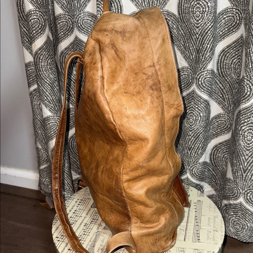 Vtg L.L. Bean 70s/80s Full Leather Continental Rucksack Backpack | Farfalla